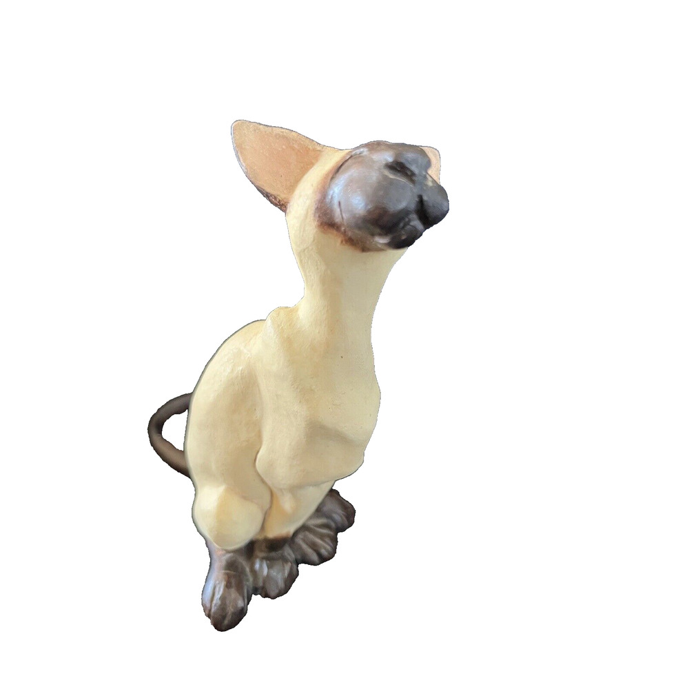 Rare Siamese Cat Figure Sculpture By Border Fine Arts Enesco A8547 Original BOX - Picture 2 of 10